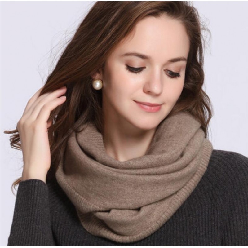 100%Cashmere Scarf Women Men Solid Color Warm Winter Scarfs Gray